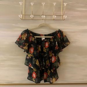 Off the shoulder floral top